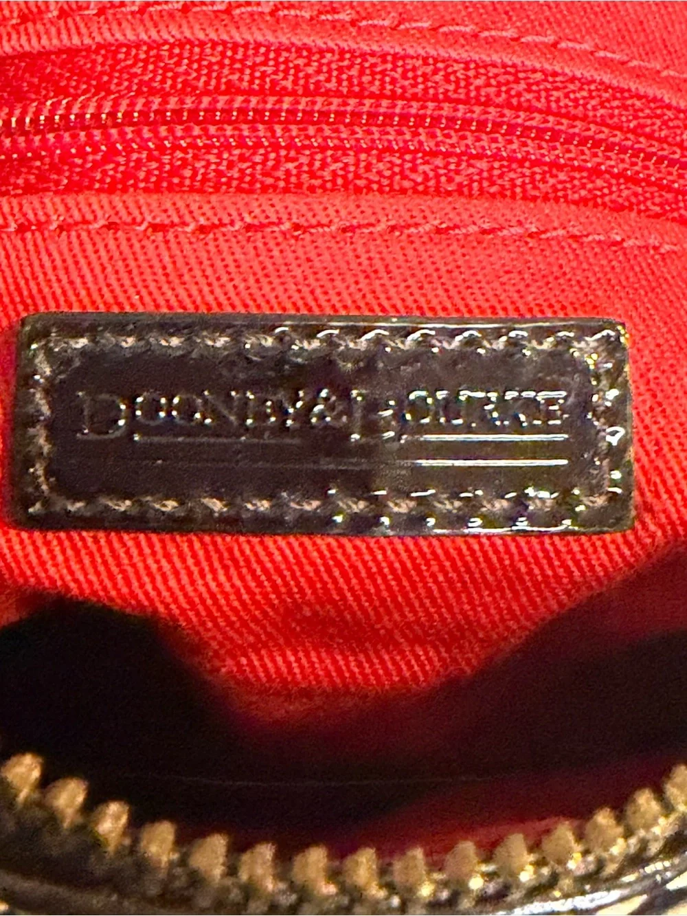 Dooney & Bourke Zebra Print Patent Hobo Bag Y2K